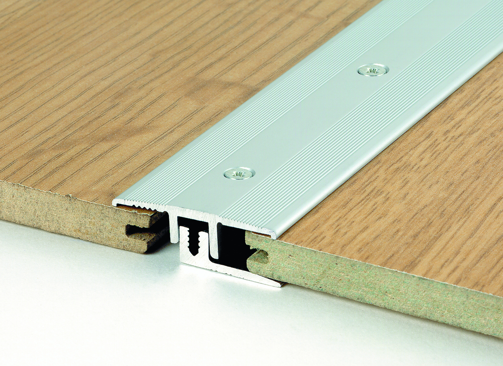 Profilé de seuil symétrique PPS Standard pour la jonction de parquets, sols PVC et stratifiés de même niveau