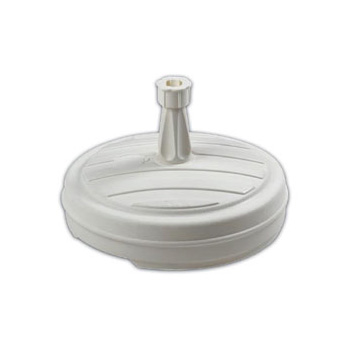 Pied de parasol rond blanc en plastique de 13L à remplir d'eau ou de sable