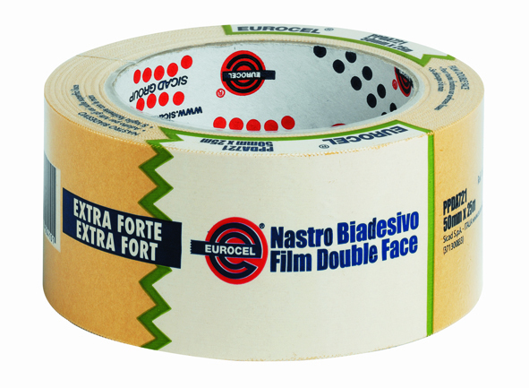 Adhésif double face transparent pour objets légers, 50 mm x 25 m