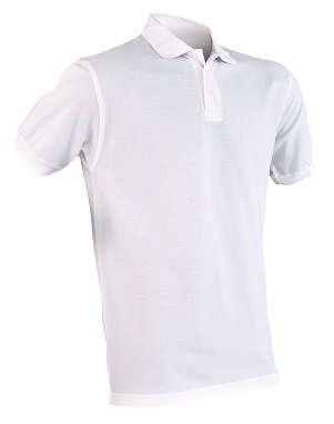 Polo de travail blanc à manches courtes, résistant et confortable
