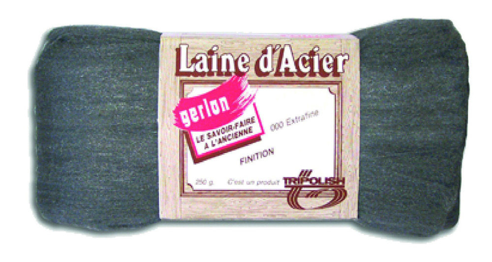 Laine d'Acier n°000 ultra-fine 250 g pour la finition et le polissage du bois