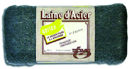 Laine d'Acier n°2 pour ponçage et décapage, sachet de 250 g