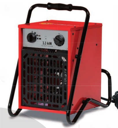 Chauffage portable électrique à air pulsé robuste pour chantier