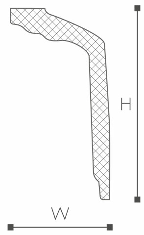 Nomastyl Plus GT Corniche 117 x 50 mm 2 m