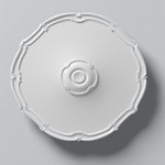 Rosace décorative Arstyl R16 en polyuréthane blanche pour plafond, prête à peindre