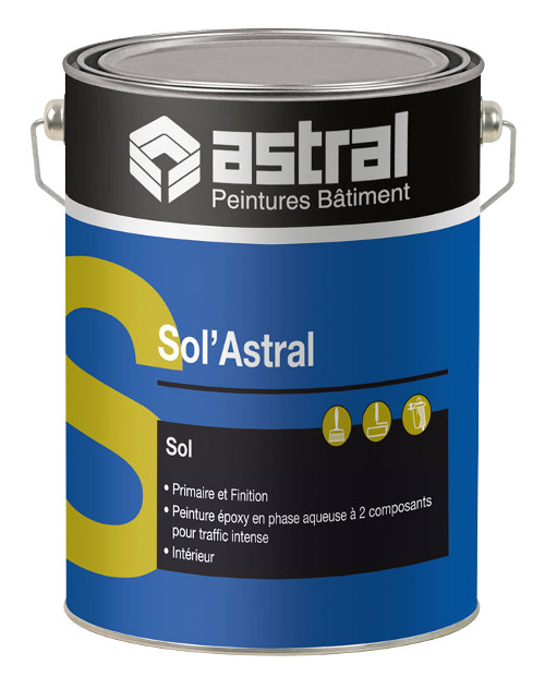 Pot de peinture spéciale Sol'Astral pour marquage et protection des sols, résistante et durable