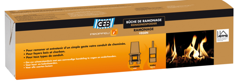 Propfeu Bûche de Ramonage pour le nettoyage des cheminées et poêles