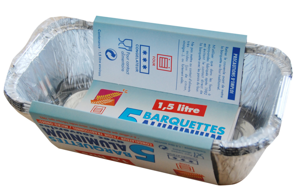 Barquettes Aluminium Lot de 5 Sous Film