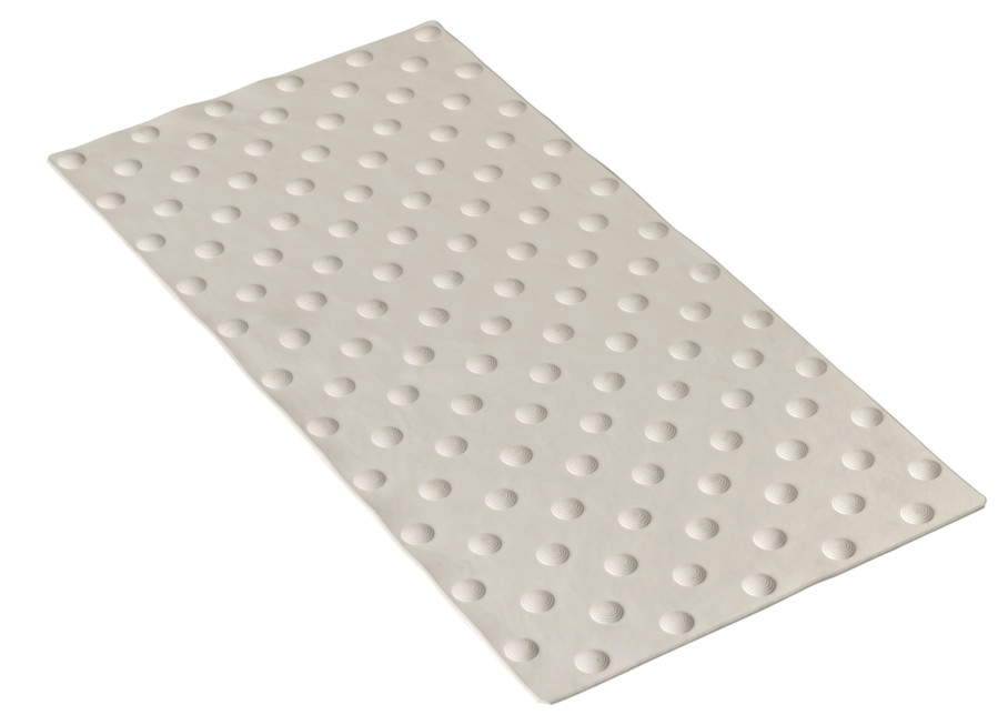 Dalles podotactiles Exteline blanches en PVC 420x840 mm épaisseur 7mm pour l'accessibilité.