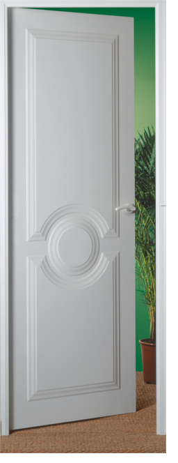 Décoporte en bois Modèle Rondissime Droit pour porte de 73 cm, brut à personnaliser