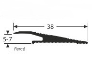 Rampe d'Accès 5-7mm Alu Incolore Percé 2.70m