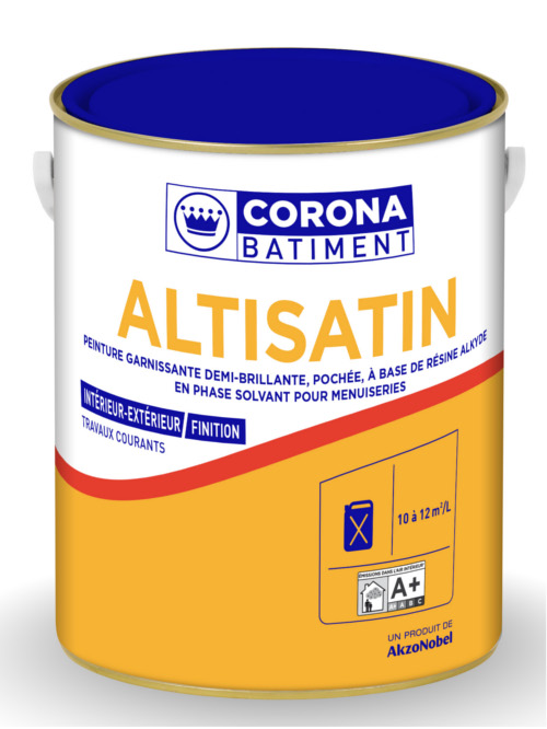Peinture Altisatin pour boiseries, finition satinée et protection durable du bois