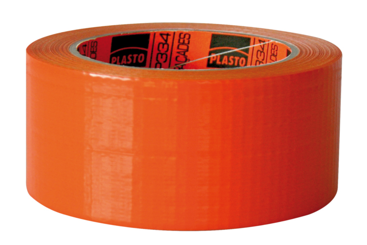Rouleau toile façadier orange adhésive P334 50 mm x 25 m, pour masquage et protection des supports.