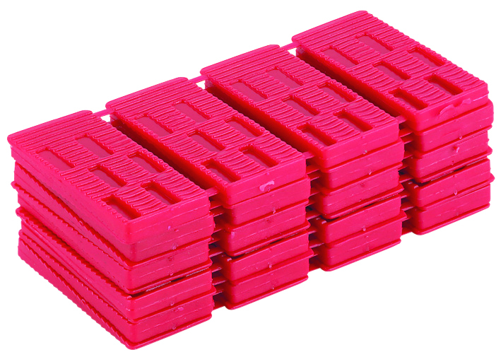 Sachet de 40 cales PVC pour un espacement précis lors de la pose de parquet et stratifié