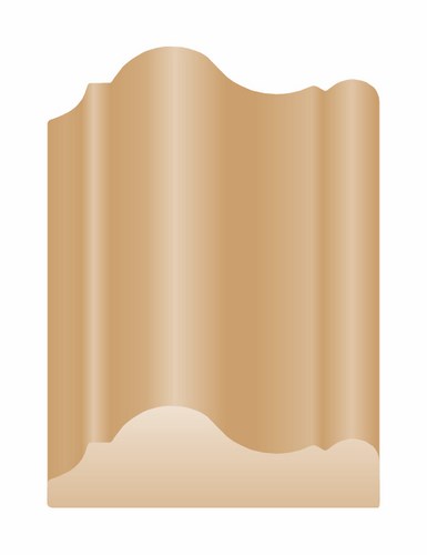Chambranle en bois brut PR5 de 39 x 12 mm et 2.20 m de long pour encadrement de porte ou fenêtre à peindre.