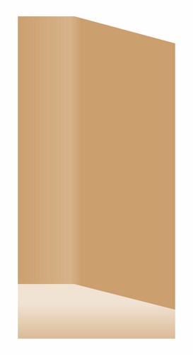 Sabot de plinthe en bois brut à peindre 49 x 140 x 17 mm