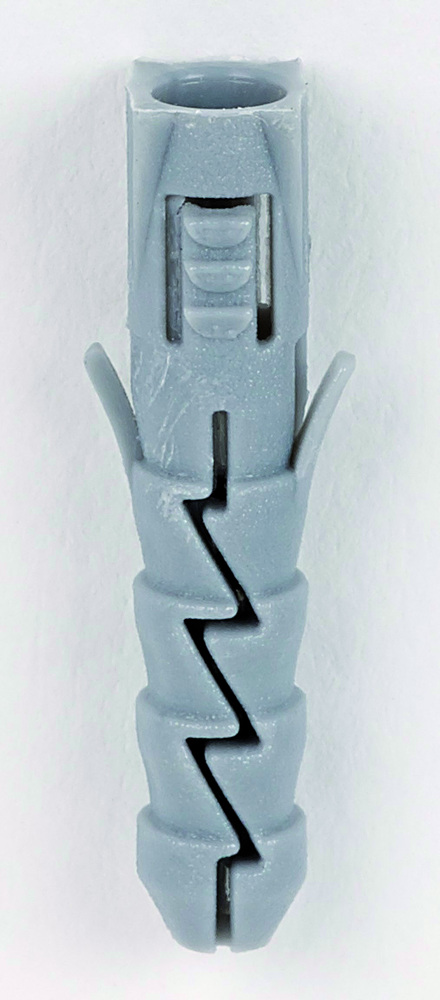 Boîte de 100 chevilles nylon standard grises pour fixation murale