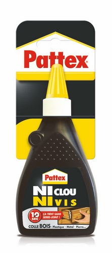 Colle bois liquide transparente Ni Clou Ni Vis 100 g pour fixation forte et invisible