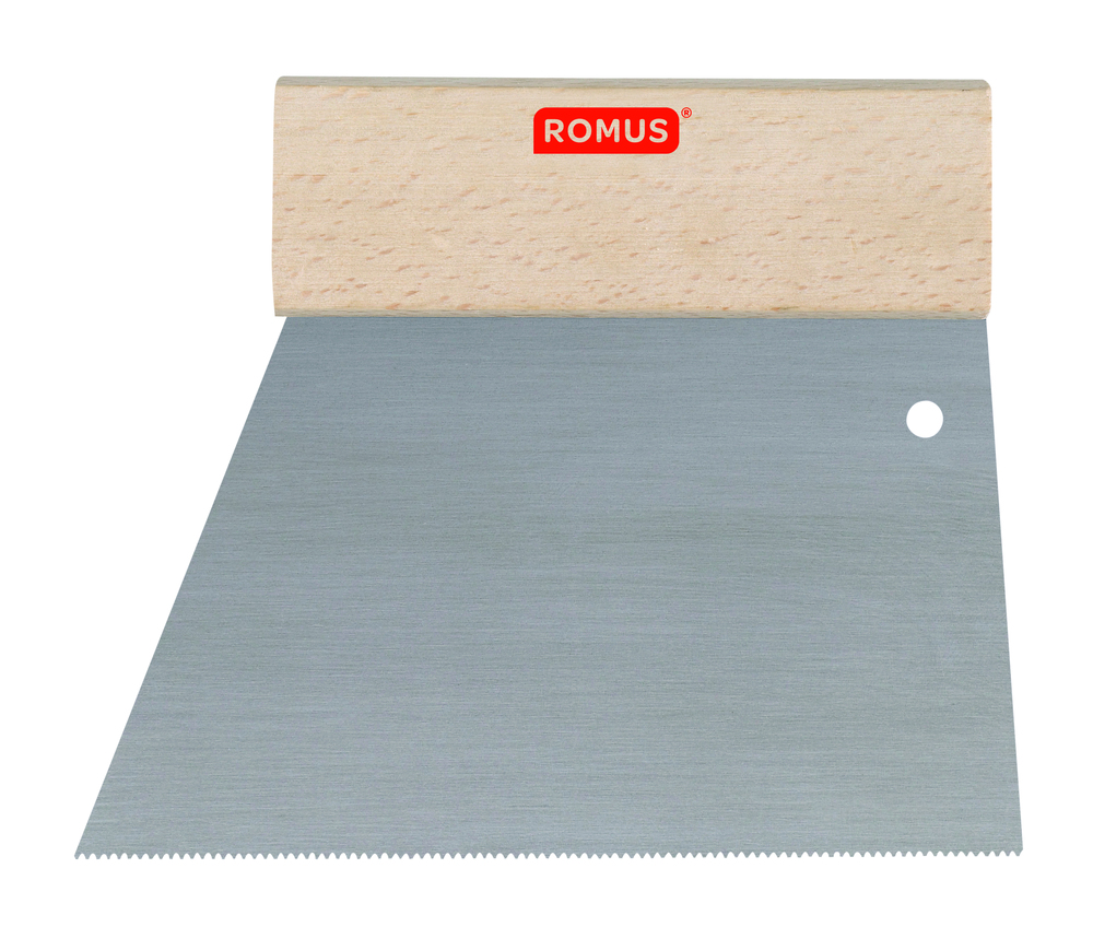 Spatule à colle à lames fixes en acier denture B1 pour application d'adhésif carrelage ou parquet