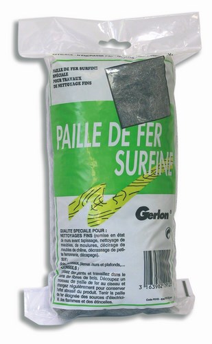 Sachet de Paille de Fer Surfine 100 g, abrasif pour le ponçage et la finition du bois