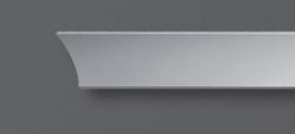 Corniche en Staff blanche modèle 106, dimensions 11x11 cm et 2 mètres de long, pour finition de plafond.