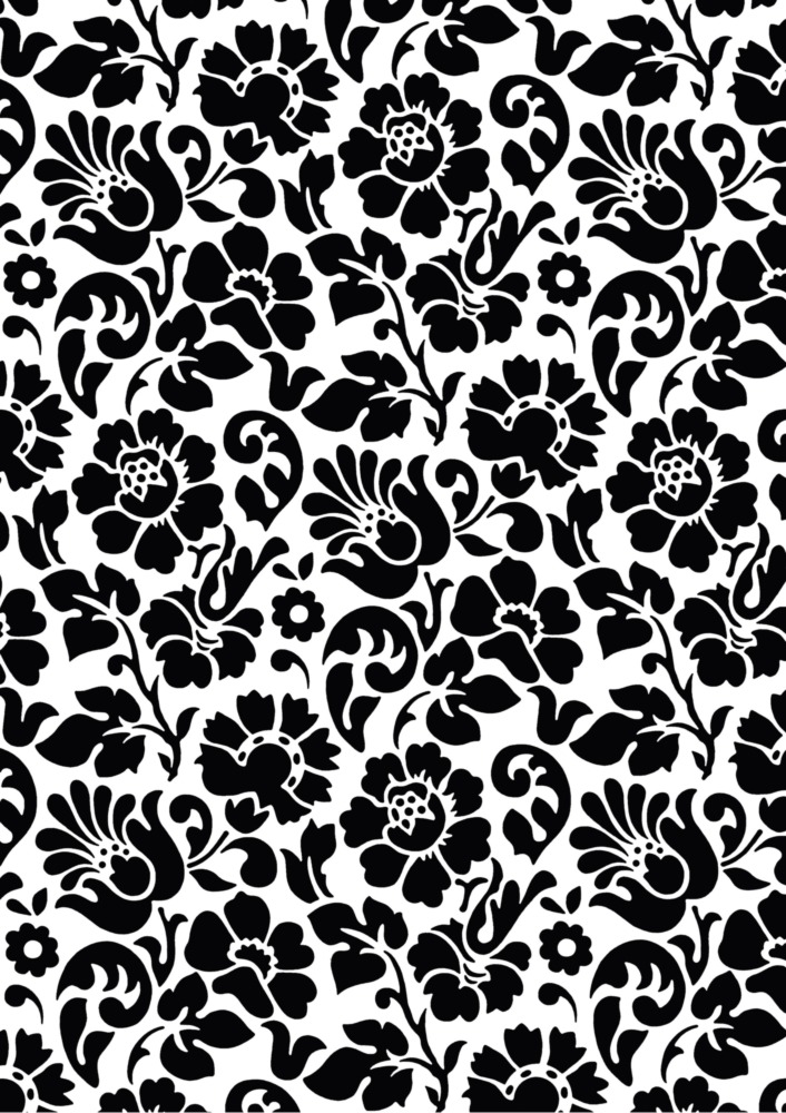 Adhésif décoratif auto-adhésif Baroque Noir 45 cm x 15 m pour meubles et surfaces lisses.