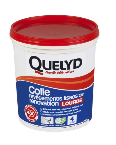 Colle de Revêtements Lisses de Rénovation Lourds en seau, forte adhérence pour murs, sols et isolation