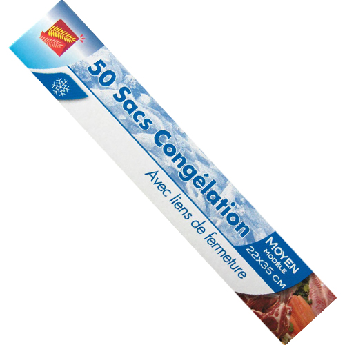 Sacs congélation MM en rouleau de 50 sacs, résistants pour une conservation optimale des aliments