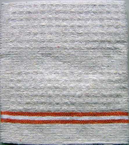 Serpillière traditionnelle gaufrée écrue 60 x 100 cm en coton épais et très absorbant