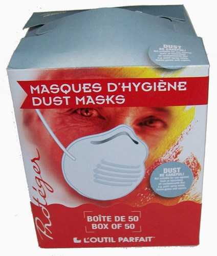 Boite de 50 Masques Hygiène jetables pour protection respiratoire