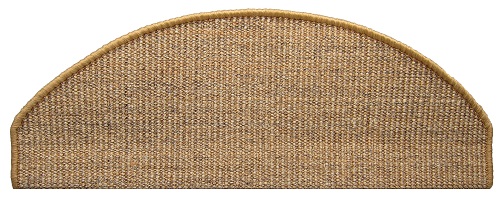 Tapis d'escalier en sisal naturel D 50, résistant et antidérapant, de 28 x 65 cm