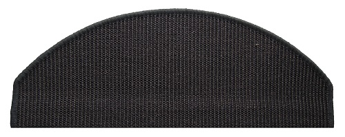 Tapis d'escalier en sisal noir 28 x 65 cm antidérapant