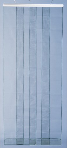 Moustiquaire Arles en fibre de verre grise, 6 bandes, 160 x 220 cm, pour porte.