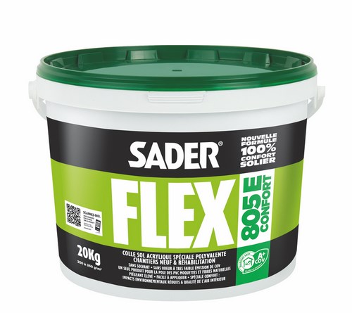 Colle sol et parquet Saderflex 805 E Confort 20 kg pour une pose facile et durable