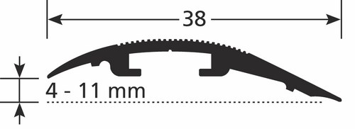 Seuil à Fixation Invisible Invisifix Alu Incolore 38 mm 2.80 m