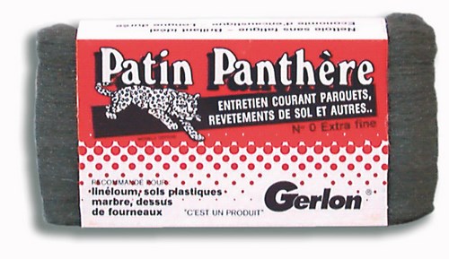 Abrasif spécifique Patin Panthère n°0 Extra Fine pour ponçage et finition du bois, en sachet de 100 g