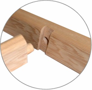 Échelle Double Marches Plates Bois 6 Marches + Tablette