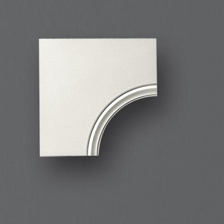 Angle de Plate Bande décoratif 4406 en Staff de 40 x 40 cm