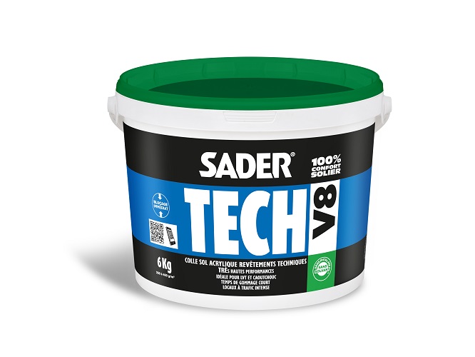 Colle sols PVC Sadertech V8 6 kg pour pose de revêtements de sols