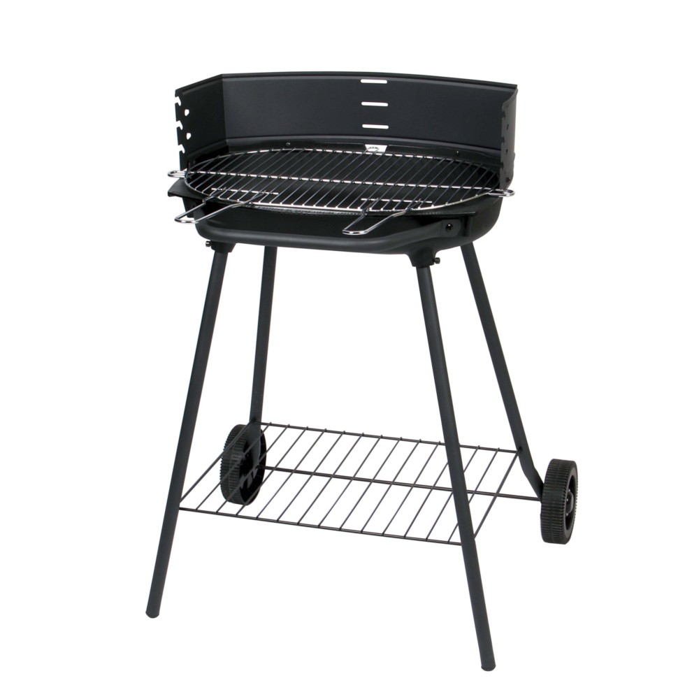 Barbecue de jardin Athènes avec grille de cuisson et roulettes