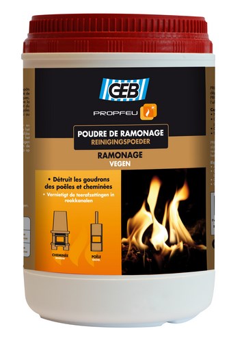 Poudre de ramonage Propfeu 900 g pour l'entretien des cheminées