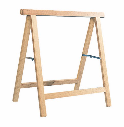 Tréteaux de chantier 80 x 90 cm, pliables et robustes pour support de travail.