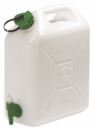 Jerrican alimentaire 20 litres en plastique résistant avec robinet