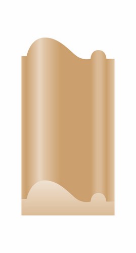 Plinthe de décoration brute P2 24x9mm, longueur 2.20m, prête à peindre