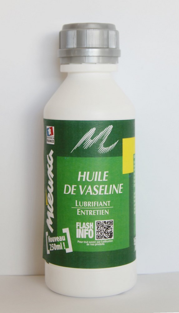 Flacon d'Huile de Vaseline 250 ml transparente pour la lubrification et la protection en bricolage