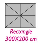 Parasol Rectangle 3x2m