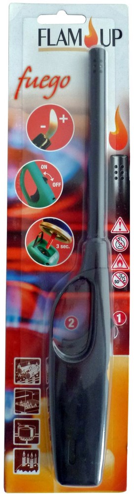 Allumeur électronique Fuego Rigide long pour cheminée, barbecue et gazinière