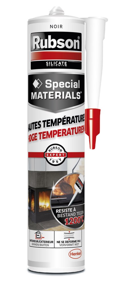 Mastic Hautes Températures Special Materials noir 280 ml en cartouche pour joints et étanchéité