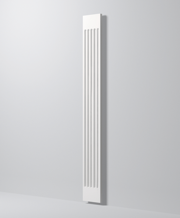 Pilastre décoratif Arstyl PP1 de 22m en polyuréthane blanc pour embellissement mural intérieur