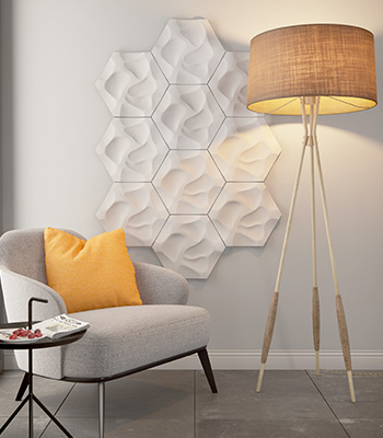 Arstyl Wall Tiles Coral Élément Décoratif 380 x 25 mm